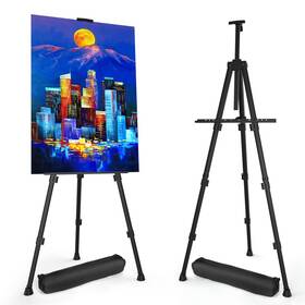 B0bxs1z5rq Abitcha Adjustable Aluminum Tripod Easel Stand 17-66 Inch Portable Art Painting Display