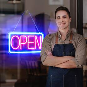Jes-240204 Abudada Open Sign-led Sign Neon Signs For Business With Adjustable Brightne