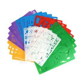 Huihuamuban01 Acoavo Stencil Drawing Kit For Kids 25 Pcs Plastic Stencils With 400 Shape