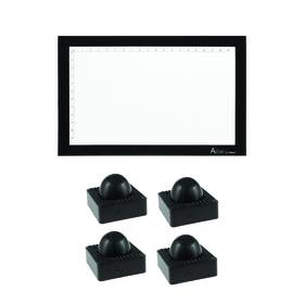 0087666bundle Acurit Thin Line Light Box 15-3/4 Inch X 23-5/8 Tracing Tablet Led With Upsyde Pucks