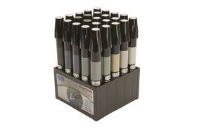 B000knpd8q Ad Marker Chartpak Tri-nib 25 Assorted Grey Colors Tabletop Cube Art Set
