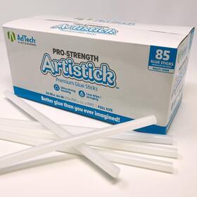 252-115-5 Adtech Artistick Stringless Hot Glue Sticks 10 Inch Full Size White 85