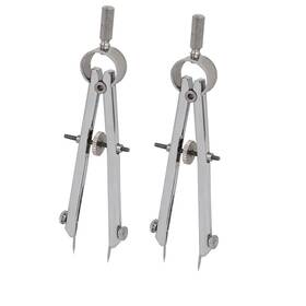 B07mmm2ds5 Aexit 2pcs 30mm Metal Spring Loaded Bow Dividers Compass Measuring Tool Set