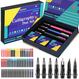 Aifeiter-heihe-3 Aifeiter Calligraphy Pen Set Fountain Pens With 7 Different Replaceable Ni