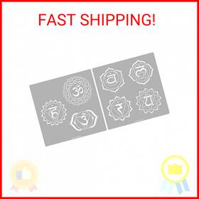 Aleks Melnyk 749524572982 No.149 Chakra Mandala Wall Stencils Yoga Symbols For Meditation