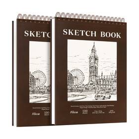 Alitte 617513081381 Sketch Book 2-pack Spiral Bound Pad 100 Sheets - 9x12 Sketch... Fast Ship