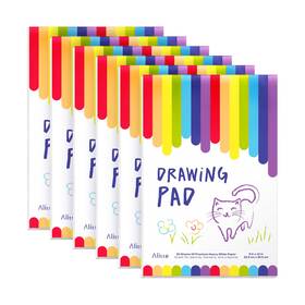 Alitte 617513081404 Drawing Pad For Kids - 6-pack 9x12 Paper With Easy... Fast Ship