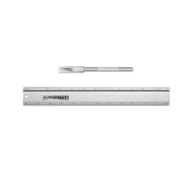 1332-1 Alumicolor Alumicutter Aluminum Straight Edge With Blade For Office School Eng