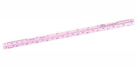 3010-7 Alumicolor Pocket-size Architect Scale Aluminum 6 Inches Pink