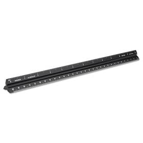 3250-9 Alumicolor Aluminum Engineer Solid Drafting Scale 12in Black 12 Inch