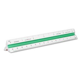 3256-1 Alumicolor Aluminum Engineer Color-coded Solid Drafting Scale 6in Silver