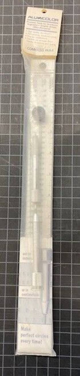 4105-1 Alumicolor Compass Ruler-silver And 12 Inch