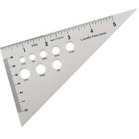 30-60-90-degree Alumicolor 83006 Ludwig Precision 6 Inch Aluminum Drafting Triangle
