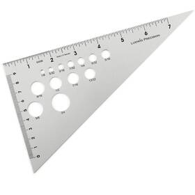 30-60-90-degree Alumicolor 83008 Ludwig Precision 8 Inch Aluminum Drafting Triangle