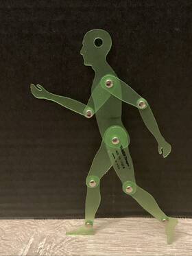 1735b Alvin Human Figure Positioning Template 6-3/4 In Green