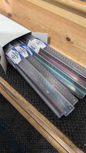 240pb Alvin Lot Of 12 Brand New Inch Combination Triangular Scale