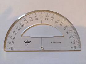 3756 Alvin Semicircular Protractor From Germany Model Number