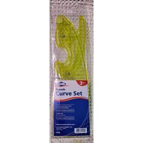 Fc33 Alvin Drafting 3-piece French Curve Set No. And Pouch Sealed
