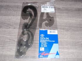 304-725 Alvin Fc44 4 Piece Curve Set Smoke Grey 1203 Germany 12 1/2 10 Inch 6.5 5.25