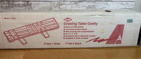 Tt499-1 Alvin Drawing Table Caddy 31.5x7 Inches White New Old Stock Made In Italy