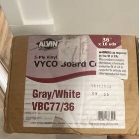 Vbc77 Alvin Vbc77/36 5-ply Vinyl Board Cover Gray White 36 Inch X 10 Yds