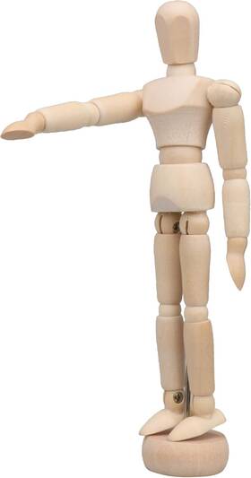 Rdn118362016 Am 1pcs 5.5inch Wood Mini Solid Wooden Art Human Manikin Mannequin Craft Model With