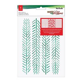 5a00278z-1g9j7 American Crafts Vicki Boutin Wrapped In Ribbons Stencil Set-3 Pieces