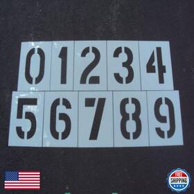 B00uzr8ppa American Striping 12 Number Stencils Parking Lot Kit - Inch 60 Mil 1/16