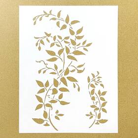 Anikoocory 658360425461 Vine Branch Leaf Stencil For Painting Wall Wood Canvas Furniture Crafts