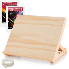 80002a Aotemoon Tabletop Easel For Painting 13.8 Inch X11.4 Adjustable Portable Art Includ