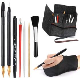 Ap Artsper 738635837134 Scratch Art Tools 9 Pcs Scratching Drawing Set Artist Glove Ba