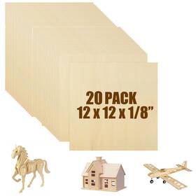 Ap20220627 Apacali 20pcs Basswood Sheets 12x12 Inch Unfinished Square Wood Pieces For Crafting 3