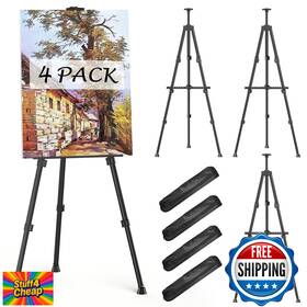 B0ckvt4r79 Aredy 66 Inch Portable Art Easel For Painting Canvas And Display Metal 4-pack