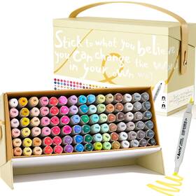 B0919ksd3b Arrtx Alcohol Markers Oros 90 Colors Dual Brush And Chisel Tip Art Set For Artist