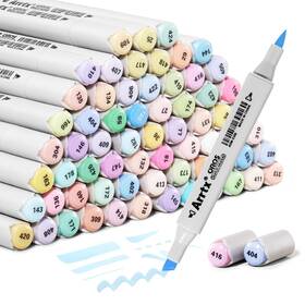 B0cdgk37s6 Arrtx Pastel Markers Oros 66 Colors Dual Tip Brush And Chisel Sketch Art Ma