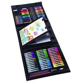 33150 Art 101 Usa Budding Artist 154 Pc Junior Trifold Easel Set Includes M
