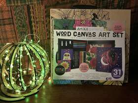 53031 Art 101 Decorative Wood Canvas Wall Set Case Arts And Crafts Painting Coloring New