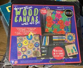 54931 Art 101 Gallery Wood Canvas Wall Set New Sealed