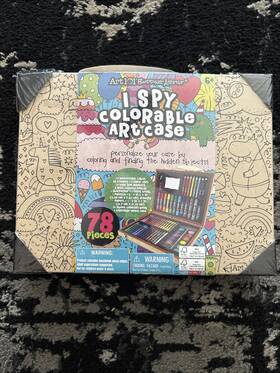 58078 Art 101 I Spy Colorable Case 78 Pieces Budding Artist Ages 6 Item #58078