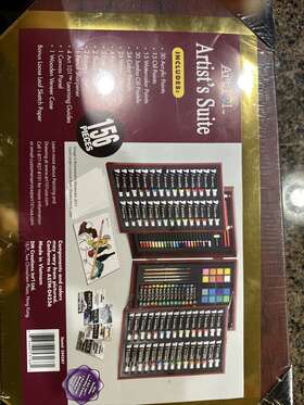 Art 101 673468531661 Artist Suite 156 Pcs Wood Case-4 Types Of Dwg And Paint Medium New Sealed
