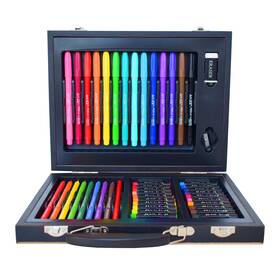 55058mb Art 101 Usa 58 Piece Set In A Colorable Wood Carrying Case Multi Large