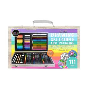 55111 Art 101 Usa Drawing Skeetching And Doodling Set Assorted Colors 111 Piece