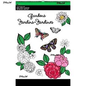 Az0803 Art Zone Adult Coloring Books Pad - Gardens