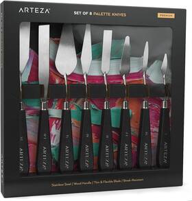 Artz-3630 Arteza Palette Knives 8-pack Sizes No. 1 25 7 8 Pack Multicolor