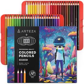 B0d9w67341 Arteza Aku World Edition Set Of 48 Colored Pencils Wax-based Pre-sharpened