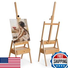 Artify Art Supplies B0by1r1y4d Large Wooden H-frame Studio Easel Artist Storage