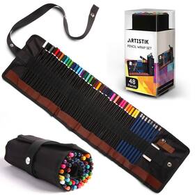 258344a Artistik Colored Pencil Set - 47 Pieces Vivid 3.5 Mm Artist Grade Drawing And Sketch Inch