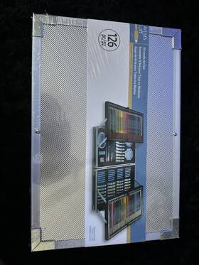 126391 Artists Loft All-media Art Set 126 Piece Kit Paint Pencils Brushes Metal Case