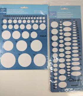 396532 Artists Loft Templates Lot Of 2 Jumbo Circles And Isometric Ovals