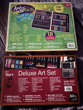 1000913 Artyfacts Art Set Nip Darice 68 Piece Portable Studio